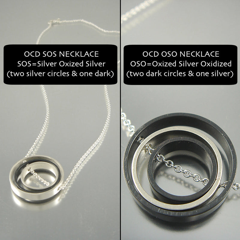 O.C.D. Circle OSO Grayscale Fidget Necklace