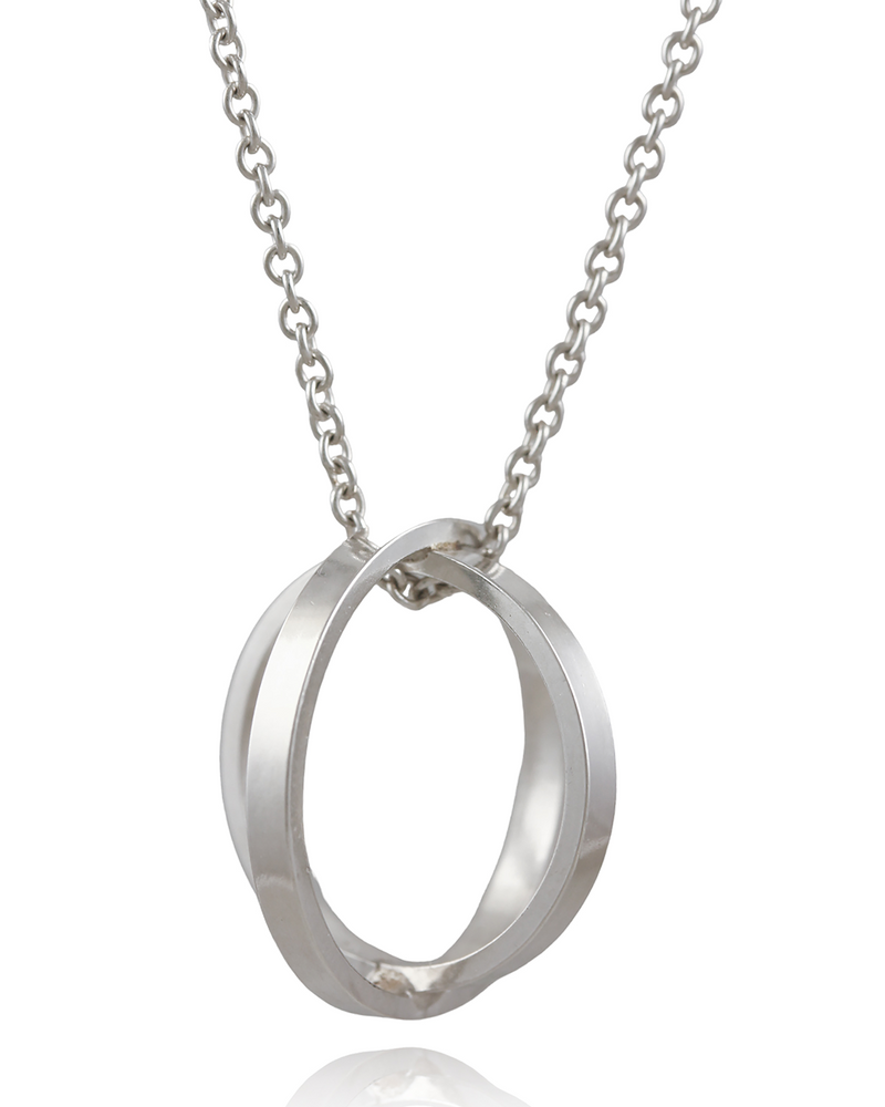 Absolute Cycle - Geometric Orb Pendant by Creative Dexterity - suspended on chain with shadow in background