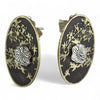 Botanical Wildflower Mixed Metal Oval Studs