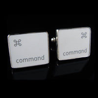 Apple ⌘  (v1) or Command ⌘ (v2) Precious Metal Cufflinks