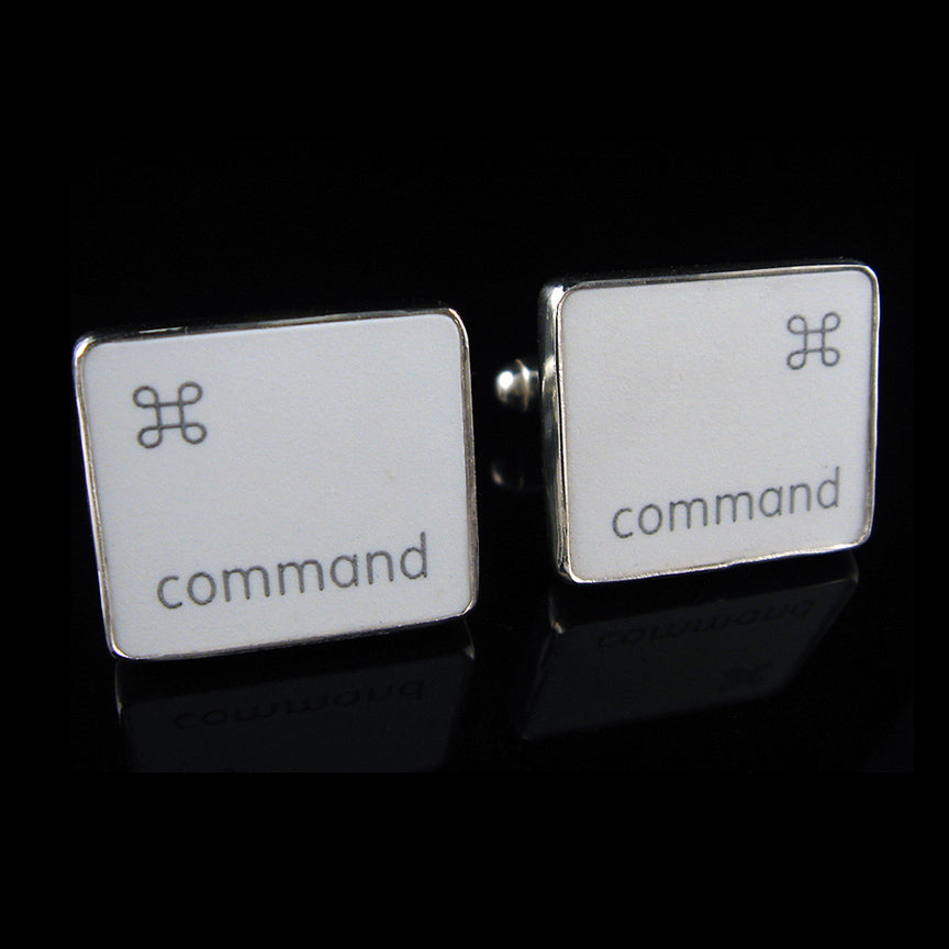 Apple ⌘  (v1) or Command ⌘ (v2) Precious Metal Cufflinks