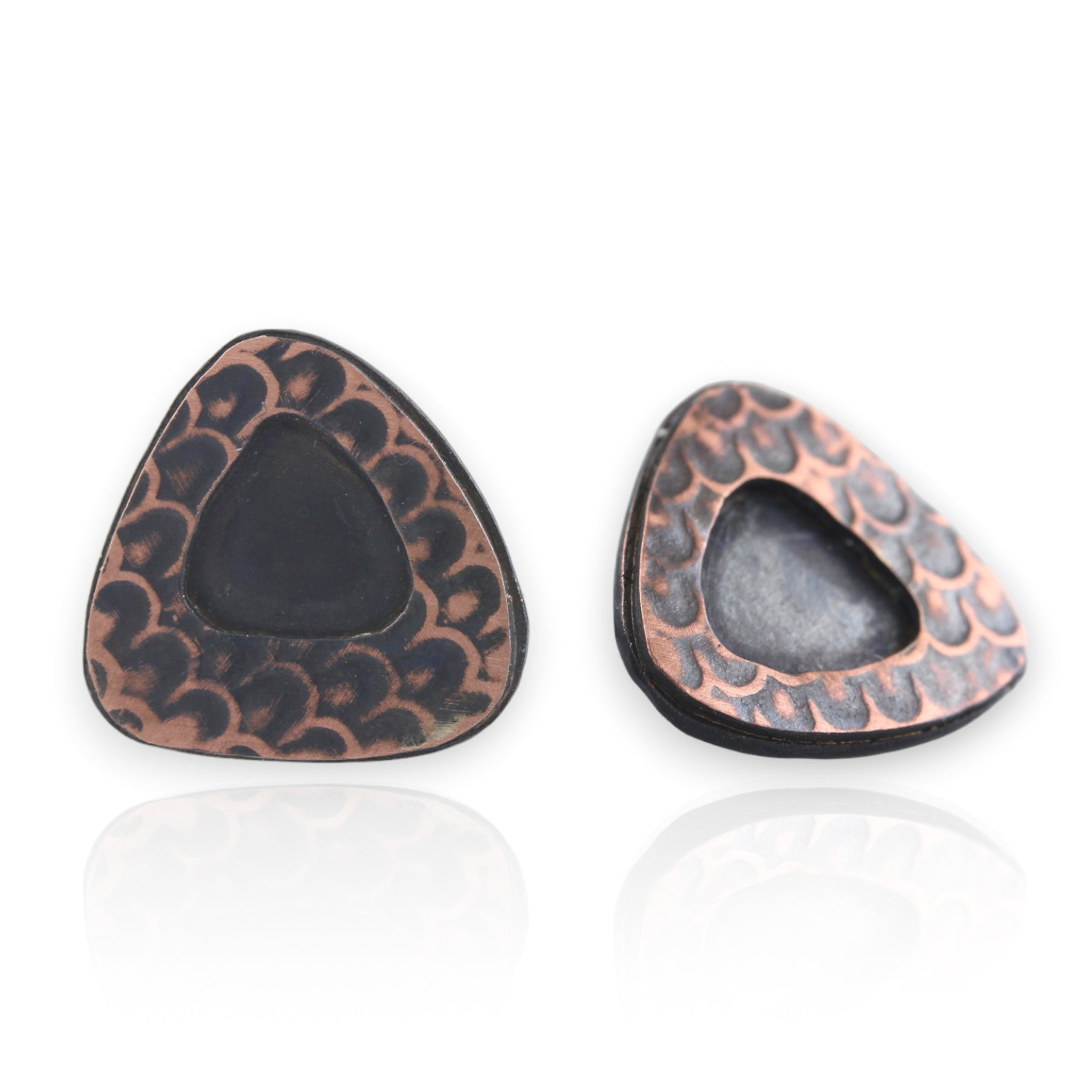 Copper Rounded Triangle Frame Studs