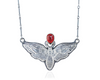 Death Moth Pendant with Garnet