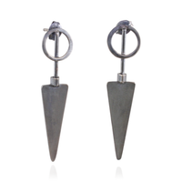 Futuristic Long Triangle Studs