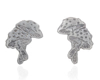Mushroom Studs Sterling