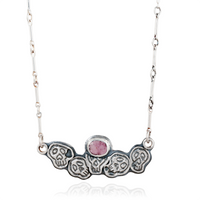 Skull Ossuary with Pink Tourmaline