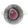 Pink Tourmaline Sterling Rose Dome Ring Size 6.5