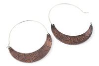 Geometric Party: Copper Hinge Hoops