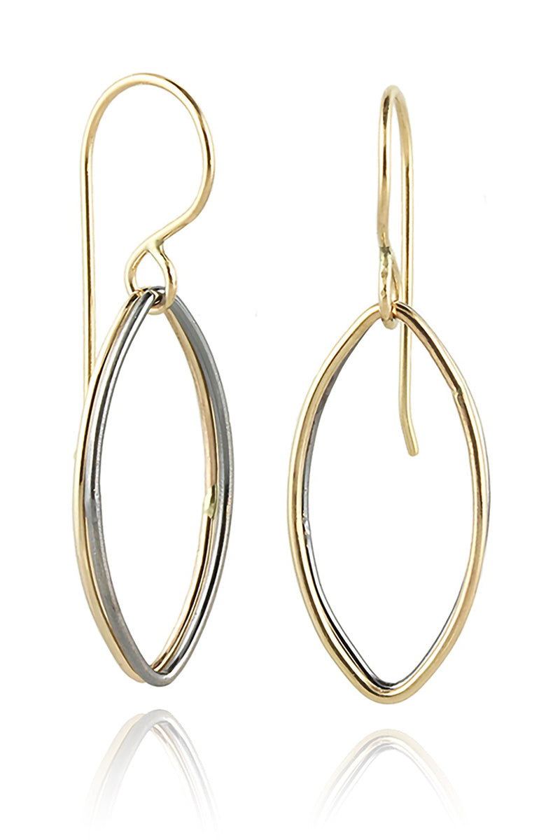 14k Gold and Silver Accent Dangles
