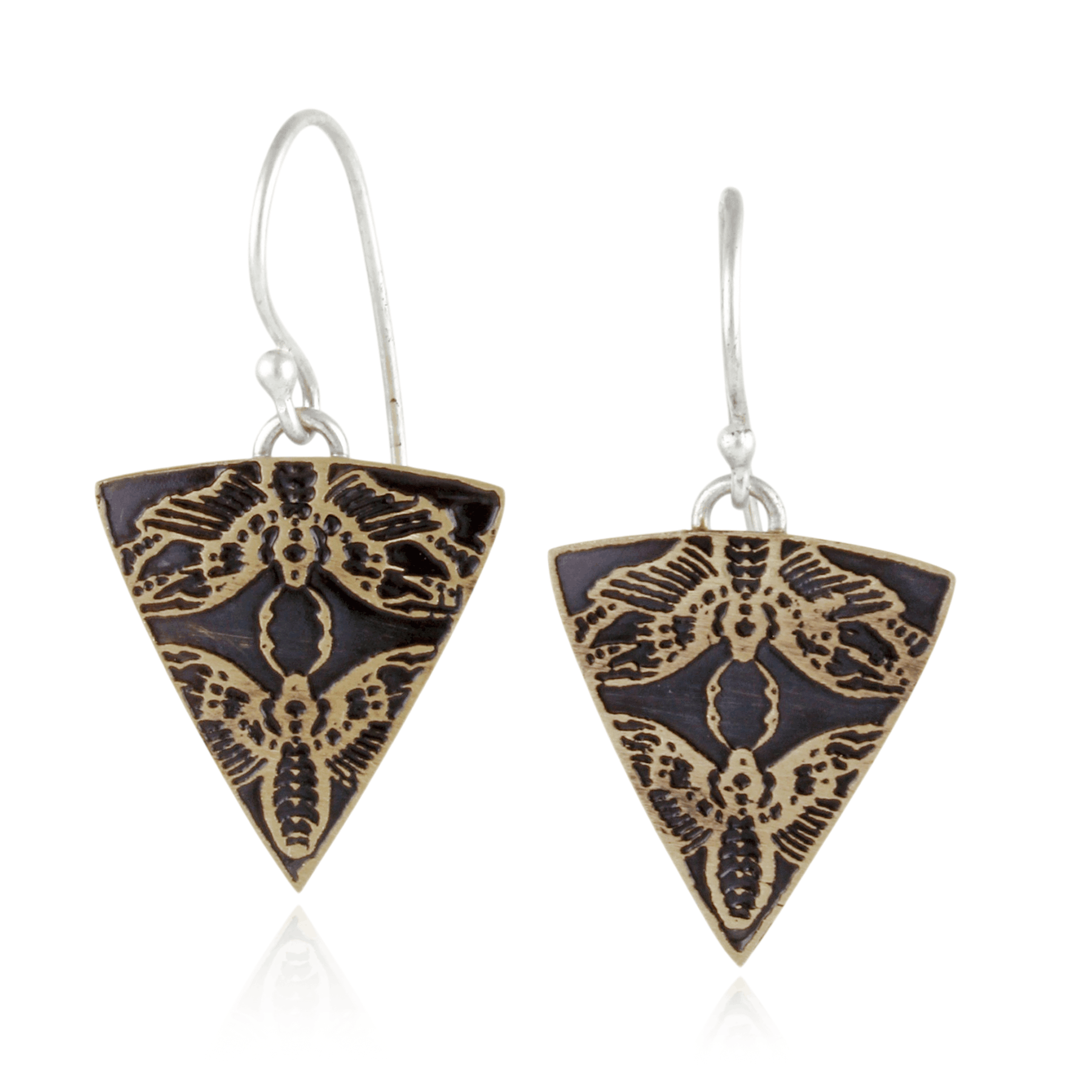 Death's-Head Hawkmoth Triangle Earrings