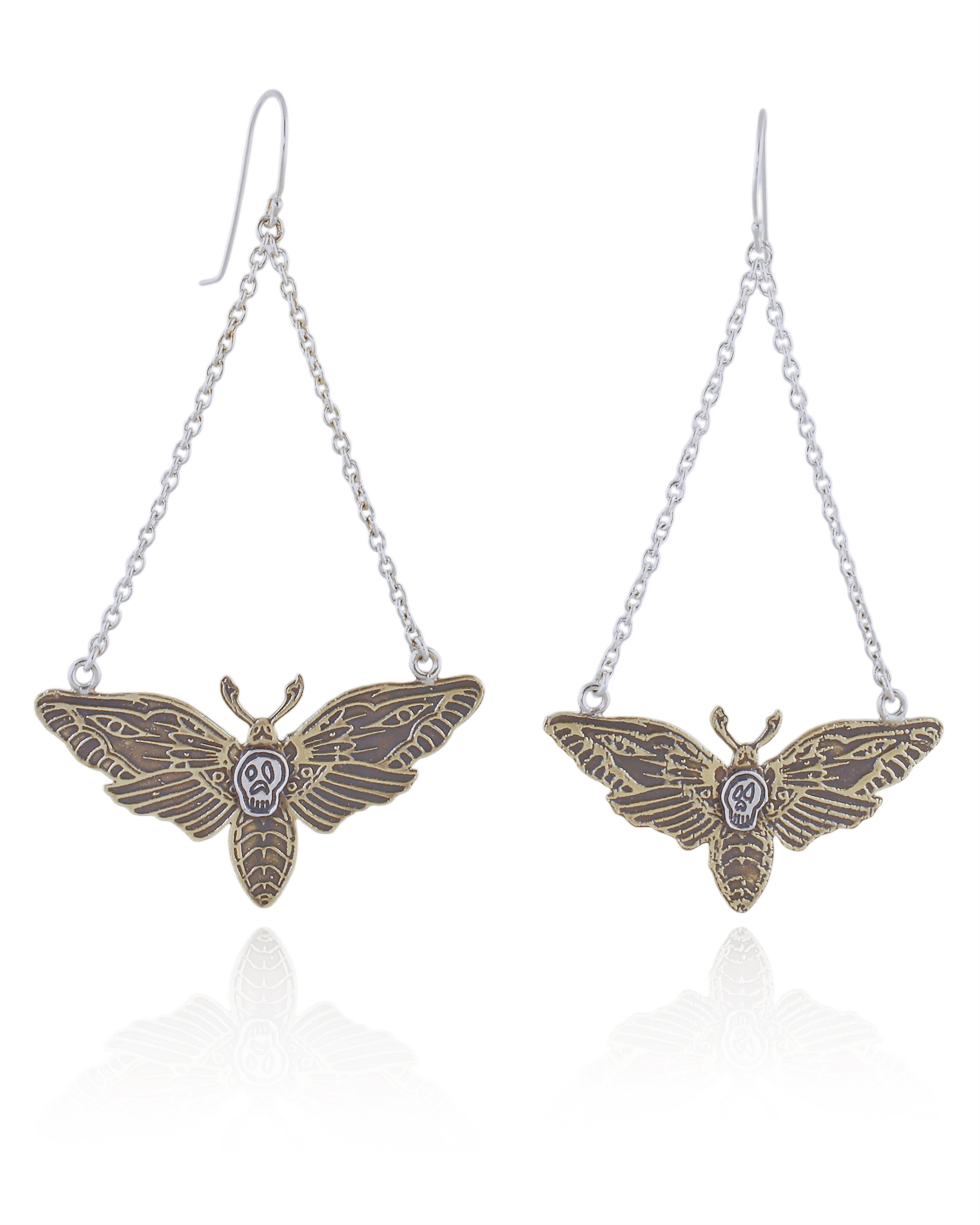 Death's-Head Hawkmoth Chandelier Earrings