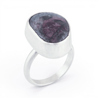 Chonky Purple Jasper Ring: Size 7.75