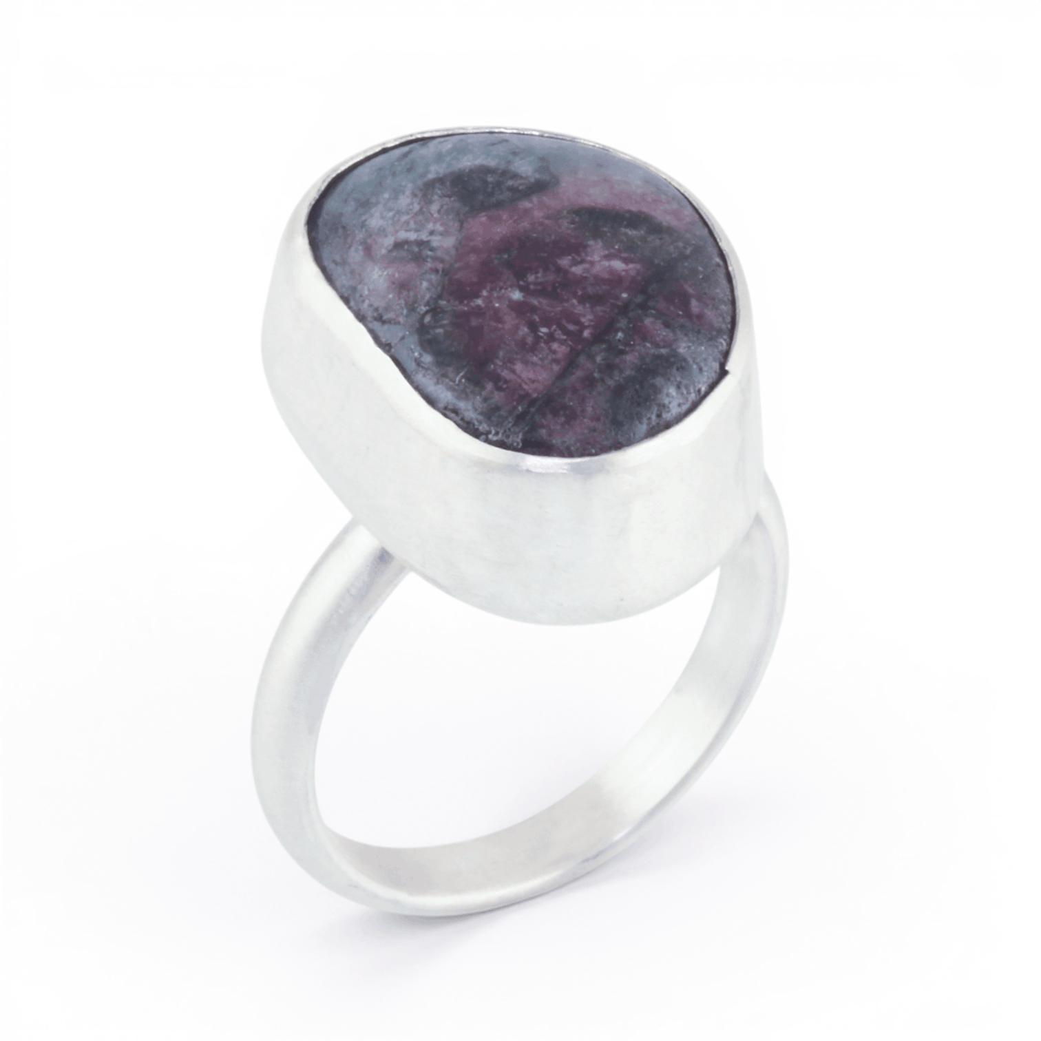 Chonky Purple Jasper Ring: Size 7.75
