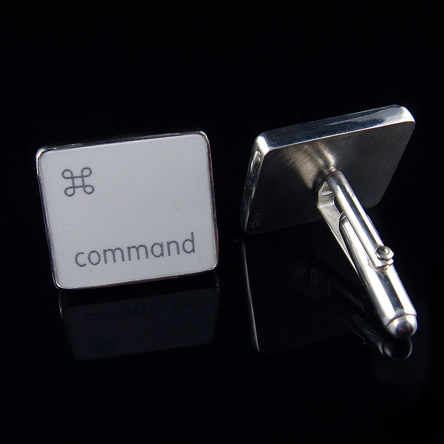 Apple ⌘  (v1) or Command ⌘ (v2) Precious Metal Cufflinks