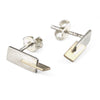 Slice - Silver and 14k Gold Accent Earring Studs Creative Dexterity