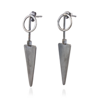 Futuristic Long Triangle Studs