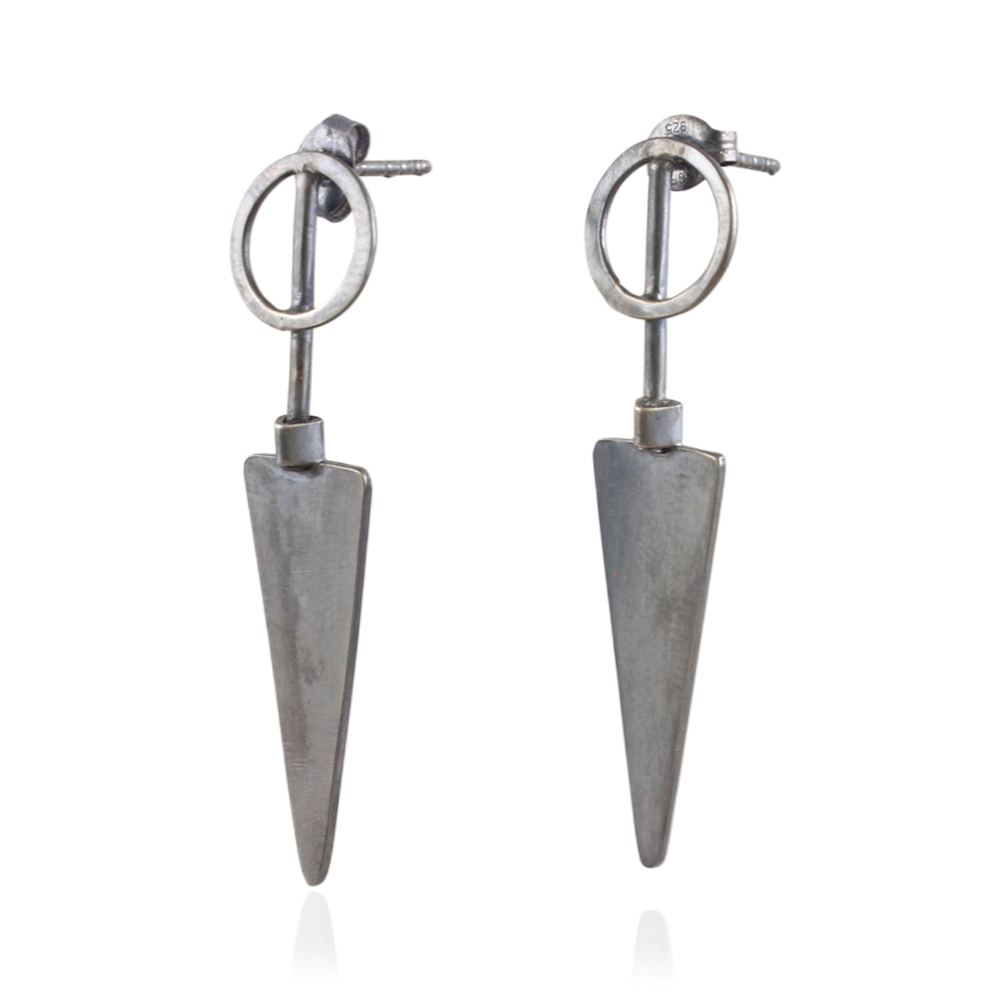 Futuristic Long Triangle Studs