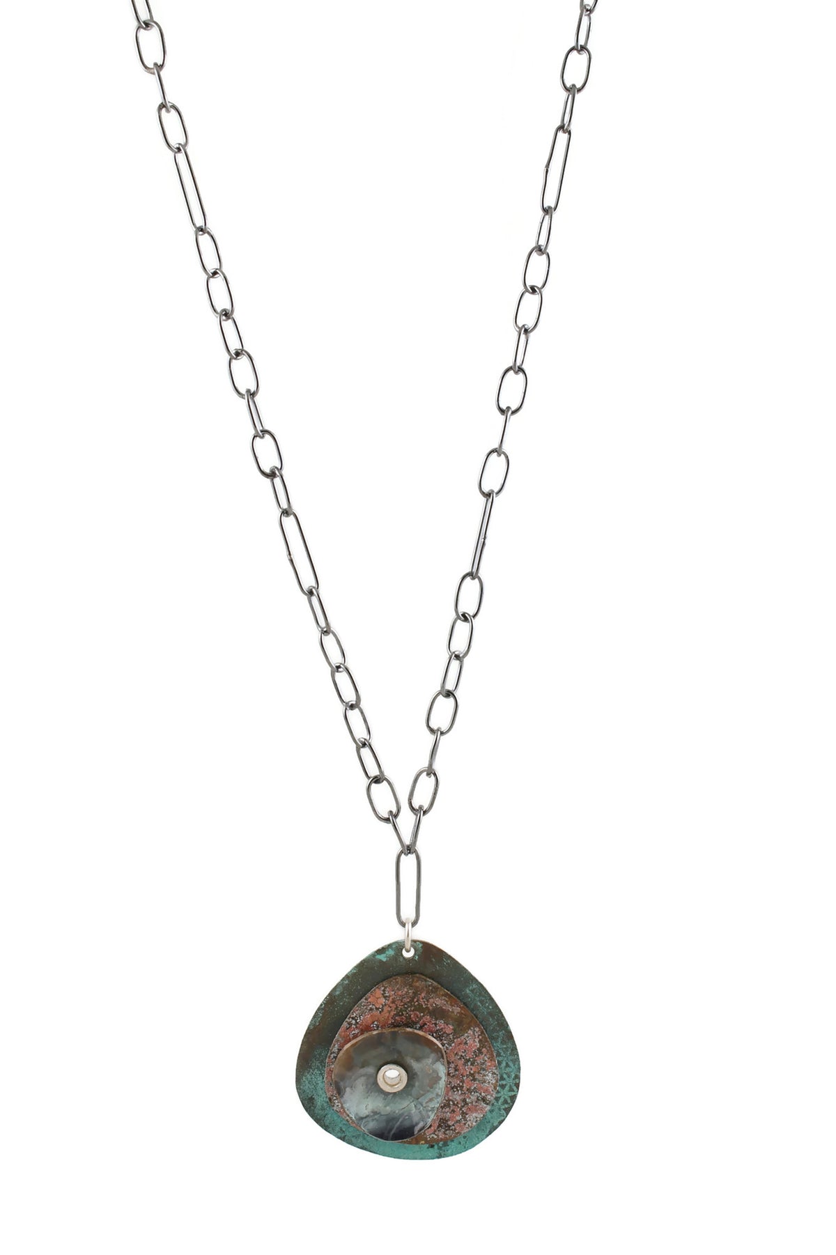 Patina 3-Layered Pendant: Bohemian Midnight Chic Creative Dexterity