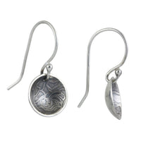 Rose Etched Disc Dangles