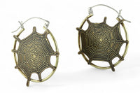 Brass SpiderWeb Hinge Hoops Creative Dexterity