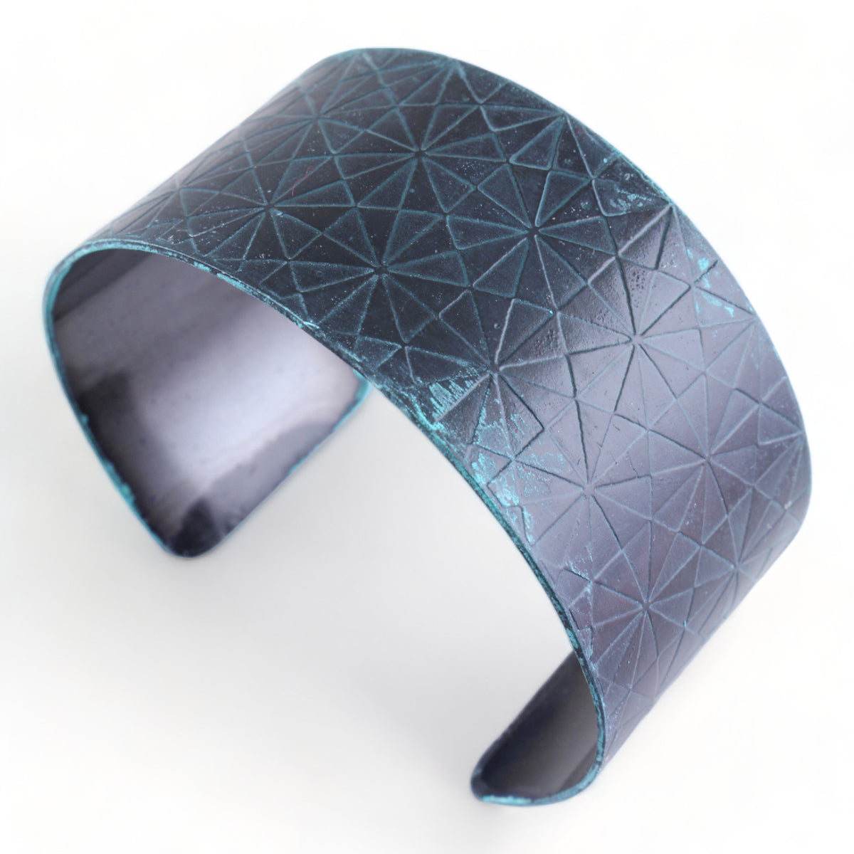 Triangle Navy Blues Pattern Cuff Creative Dexterity