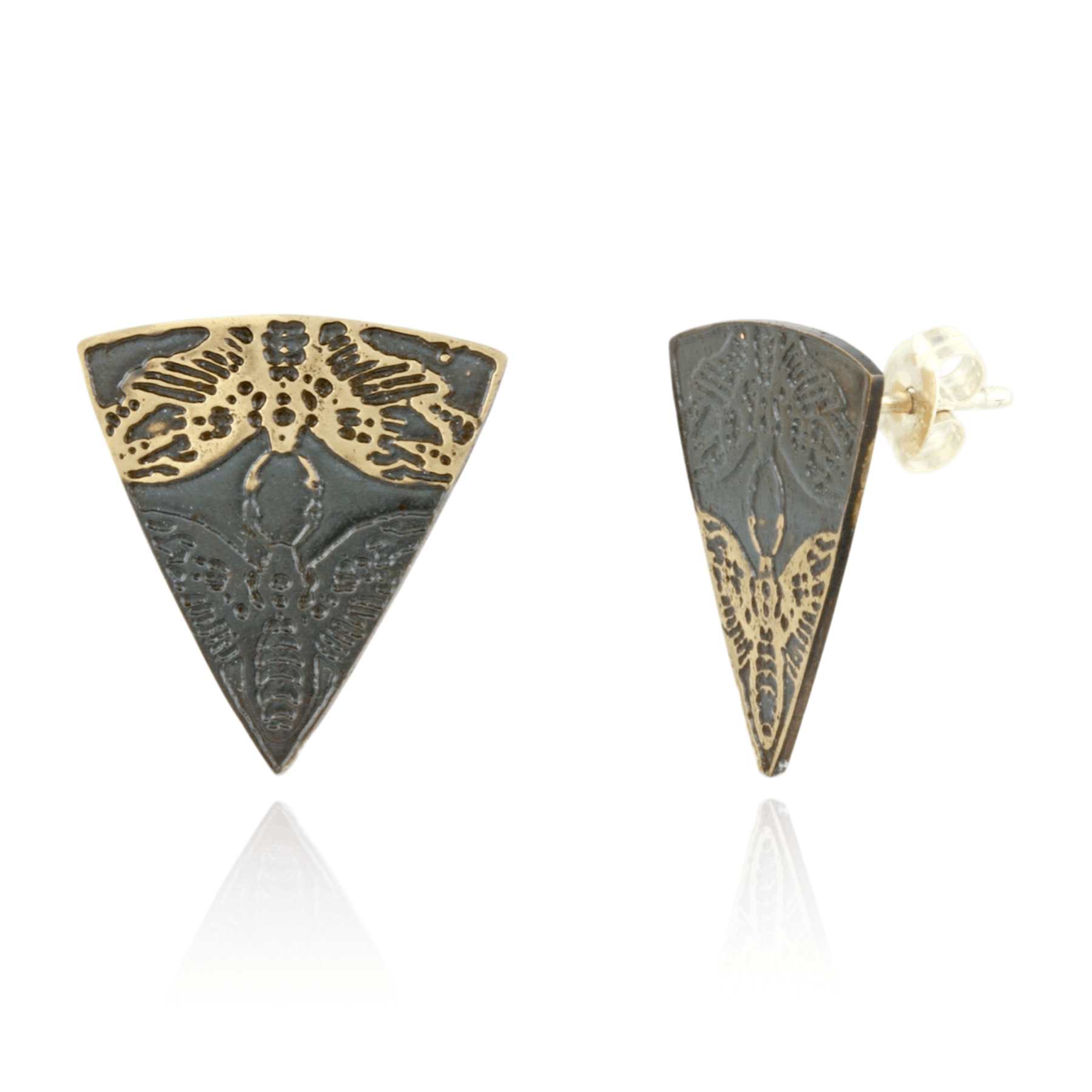 Death's-Head Hawkmoth Triangle Earrings