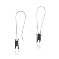 Minimalist Sterling Silver Modernist Cap Earrings