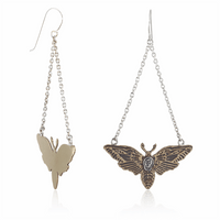 Death's-Head Hawkmoth Chandelier Earrings