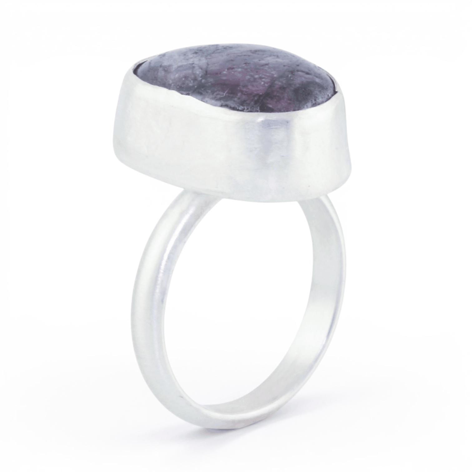 Chonky Purple Jasper Ring: Size 7.75