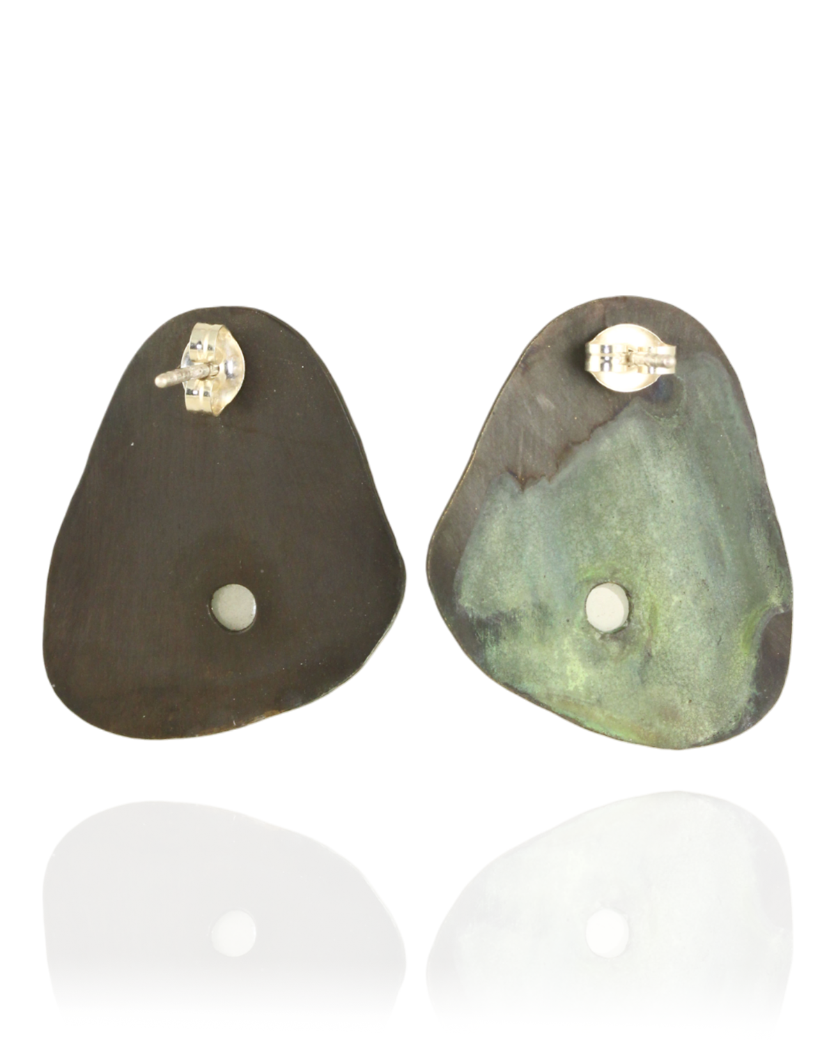 Patina: Aquamarine Green Gremlin Stud Earrings