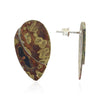 Patina: Antiqued Brass Double Teardrop Studs