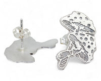 Mushroom Studs Sterling