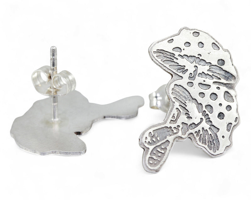 Mushroom Studs Sterling