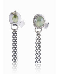Prehnite Fringe Chain Studs
