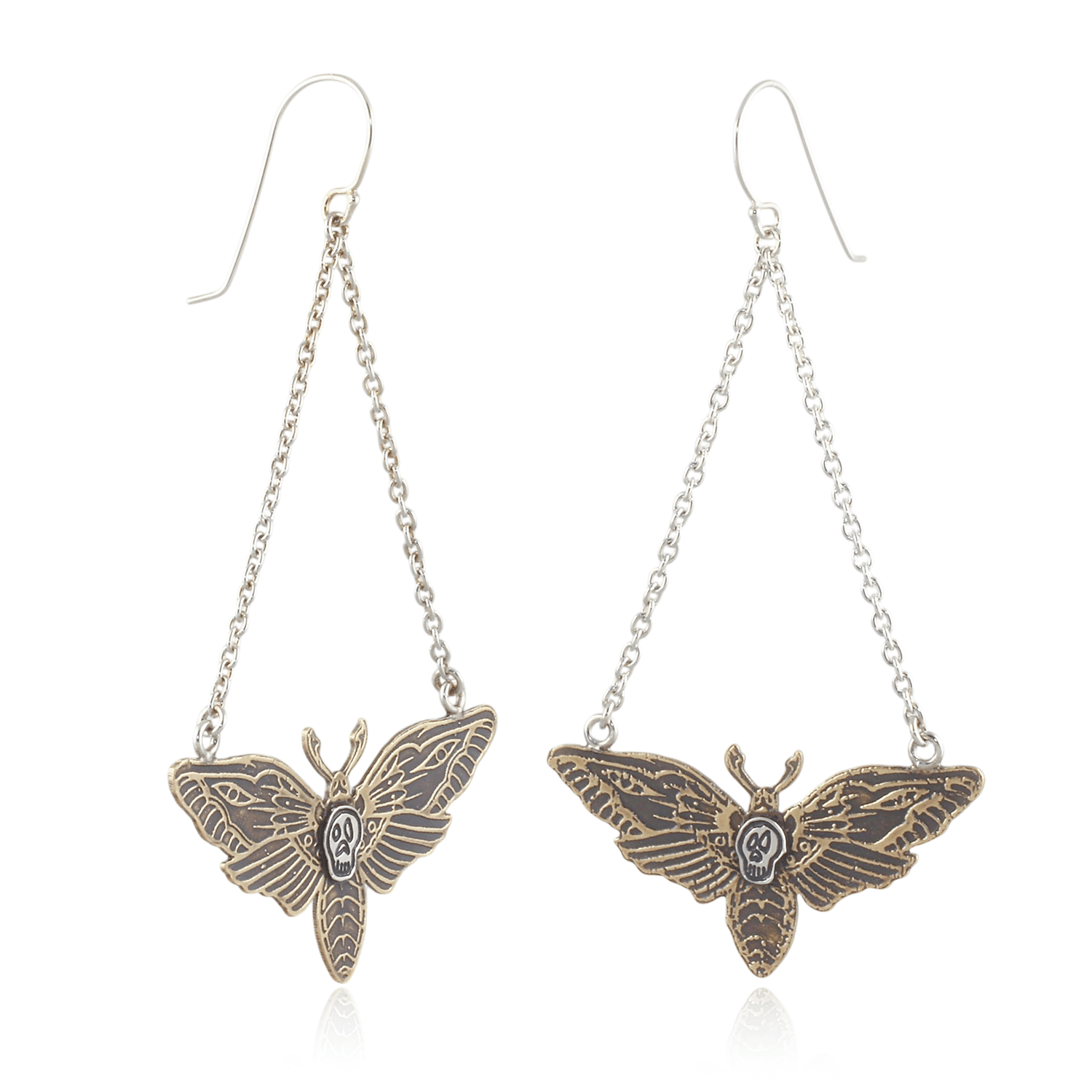 Death's-Head Hawkmoth Chandelier Earrings