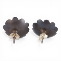 Abstract Domed Flower Earrings
