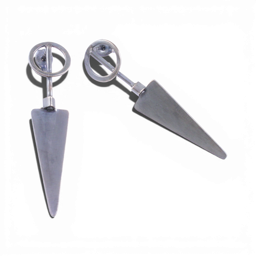 Futuristic Long Triangle Studs