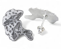 Mushroom Studs Sterling
