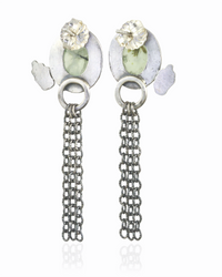 Prehnite Fringe Chain Studs