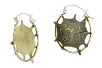 Brass SpiderWeb Hinge Hoops Creative Dexterity