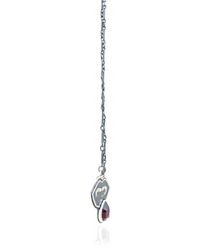 Lust: Vampire Fangs Pendant with Garnet