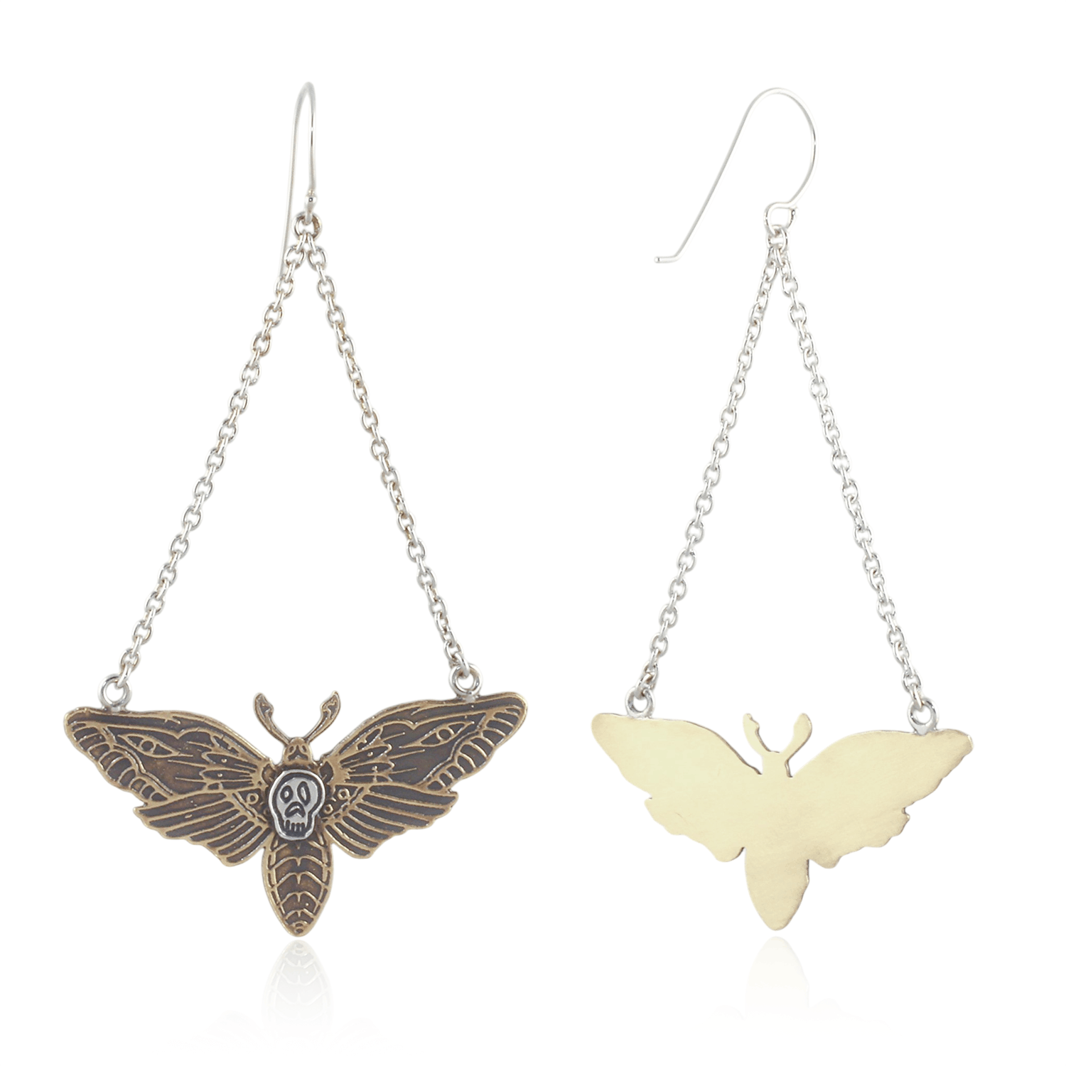 Death's-Head Hawkmoth Chandelier Earrings