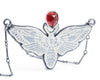 Death Moth Pendant with Garnet