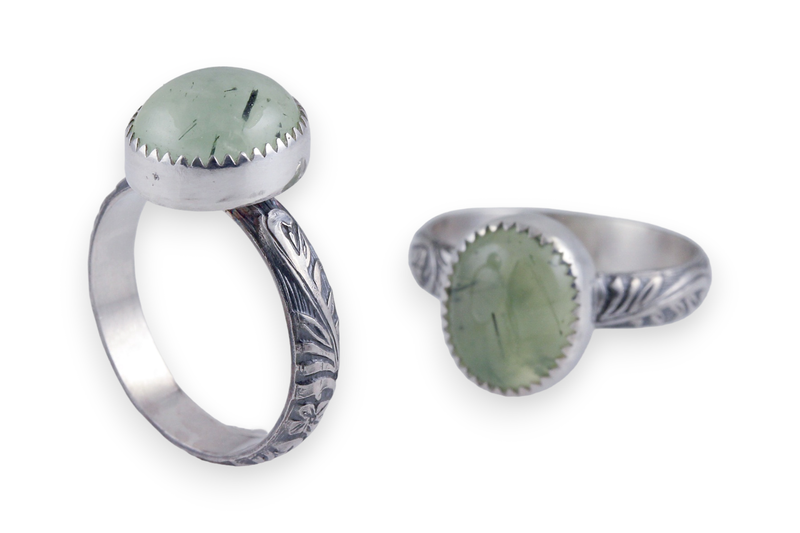 Prehnite Ring: Size 8.25 or Size 9.25