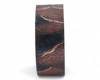 Rustic Blue Lined Landscape Cuff - Oxidized