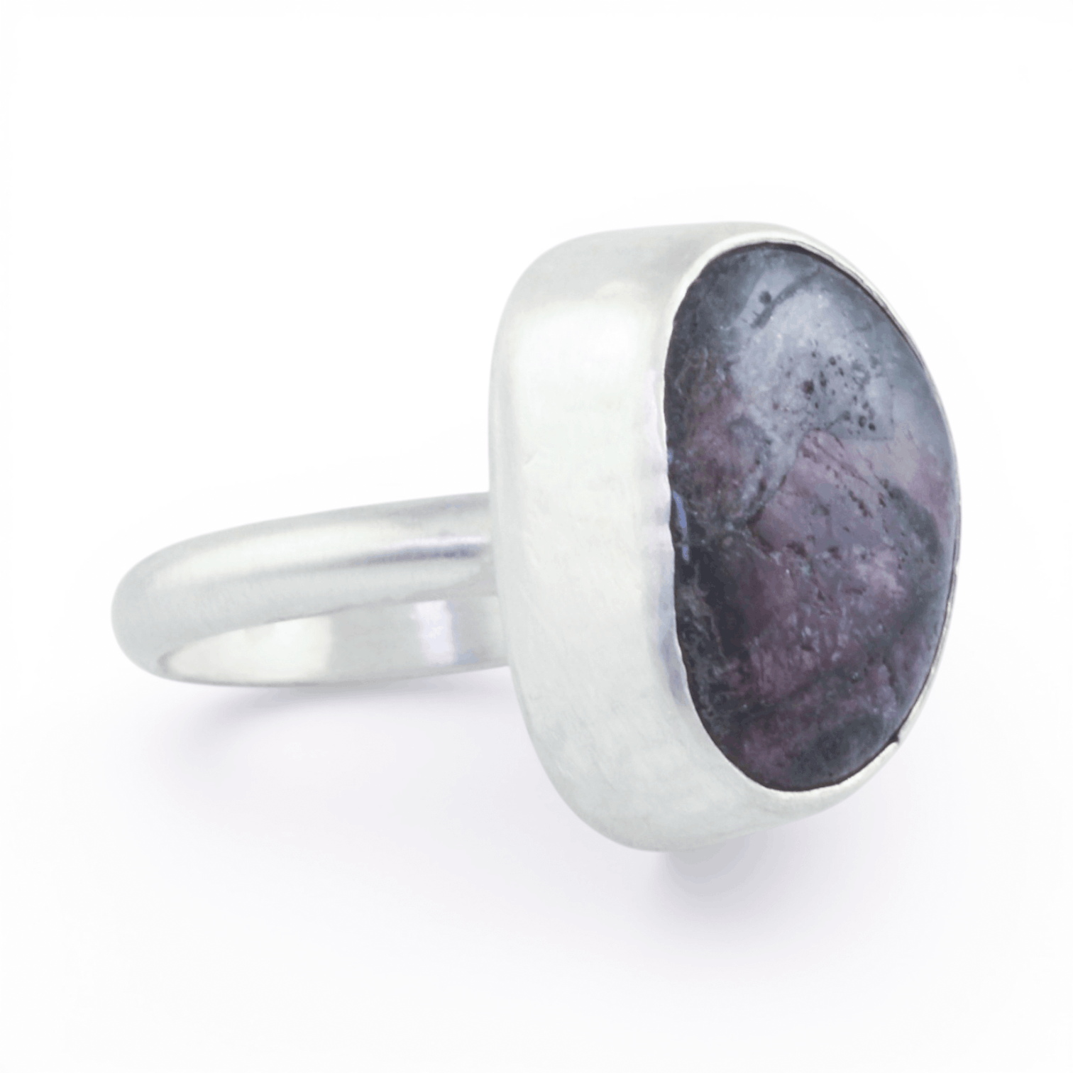 Chonky Purple Jasper Ring: Size 7.75
