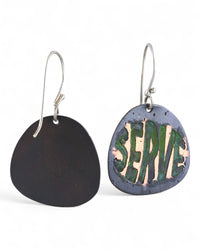 SERVE: Green Bubble Dangle Earrings