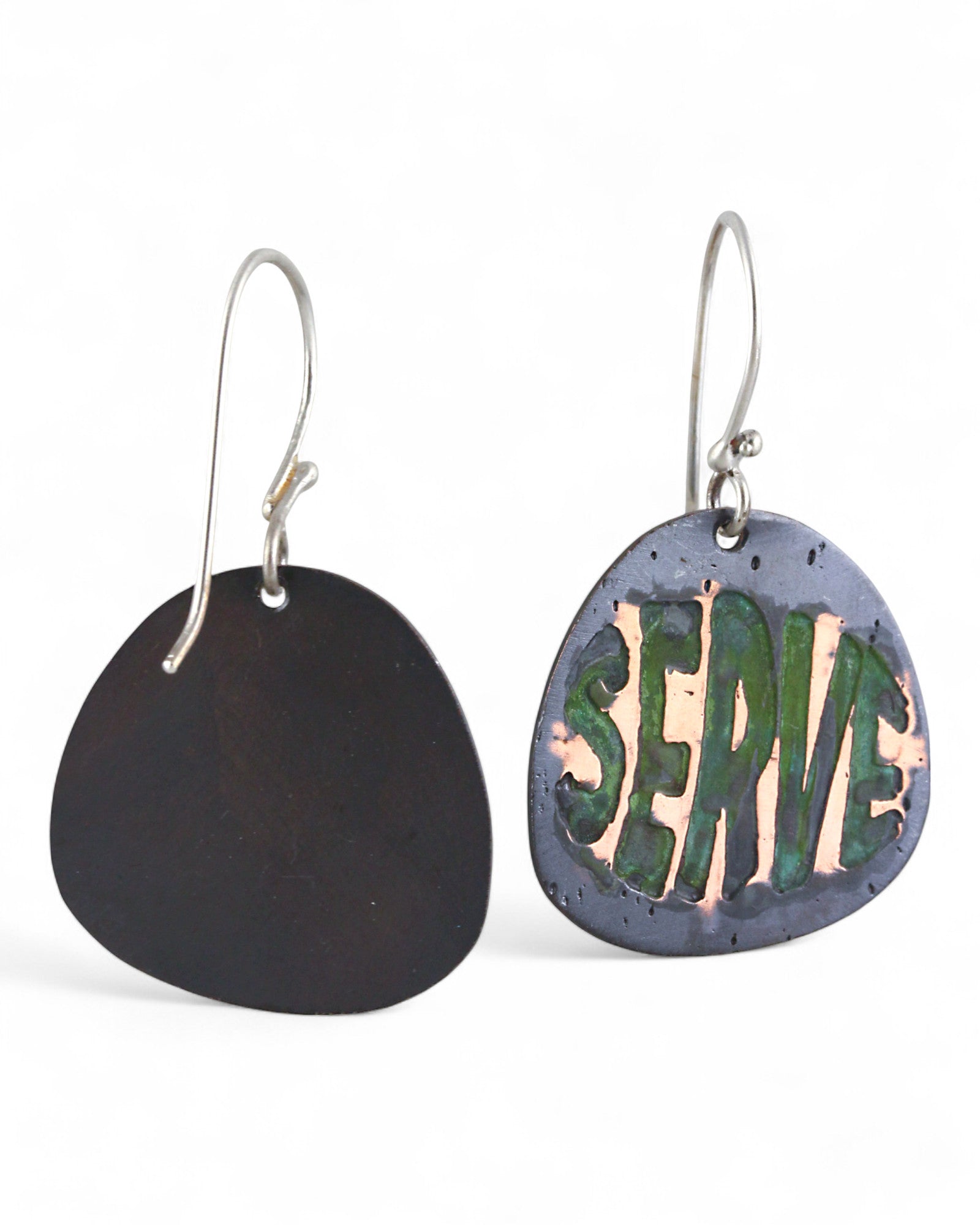 SERVE: Green Bubble Dangle Earrings