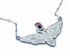 Death Moth Pendant with Garnet
