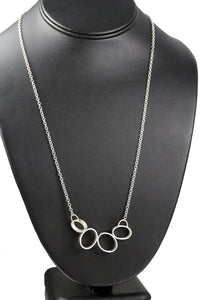 Minimalist Oval Geometric Necklace –  with Magnet Closure